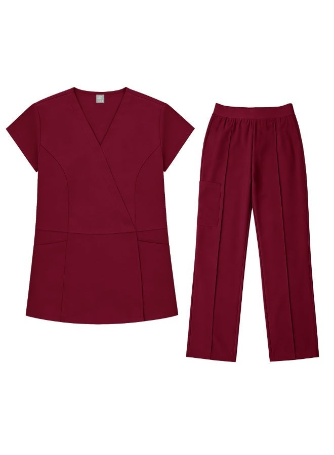 Women's Elastic Doctor Nurse Surgical Gown Work Clothes - Image 1